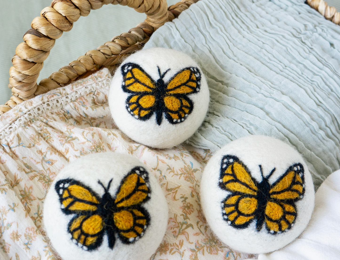 Wool Dryer Balls - Butterfly