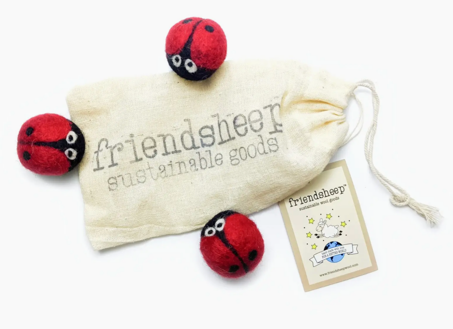 Wool Pet Toys / Fresheners - Ladybug