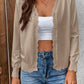Lightweight Scalloped V Neck Cardigan