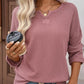 Waffle Knit Drop Shoulder
