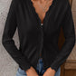 Lightweight Scalloped V Neck Cardigan