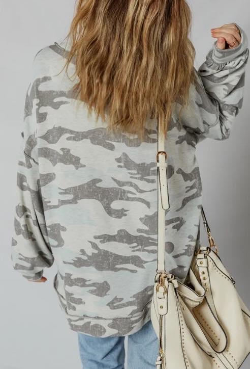 Exposed Seam Drop Shoulder Pullover