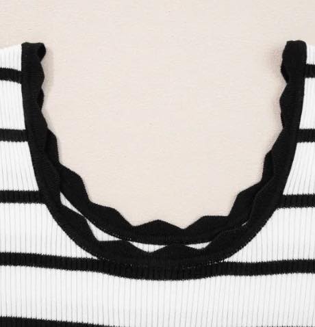 Ribbed Slim Striped Sweater