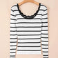 Ribbed Slim Striped Sweater