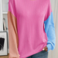 Soft Ribbed Color Block