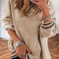 Varsity V Neck Sweater Contrasting Trim
