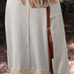 Oversize Stripe Ribbed Trim Drop Shoulder