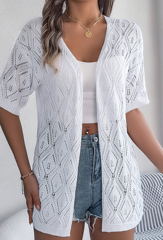 Hollow Knit Cardigan