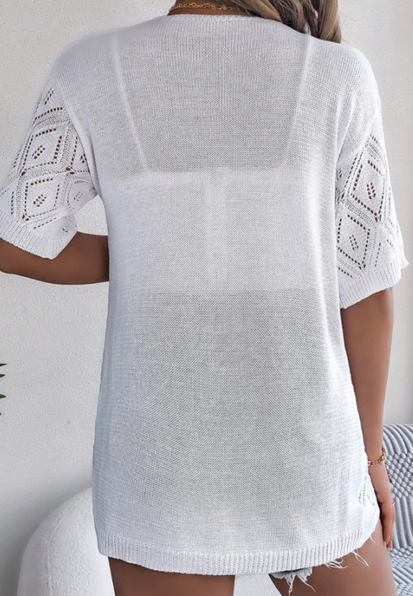 Hollow Knit Cardigan