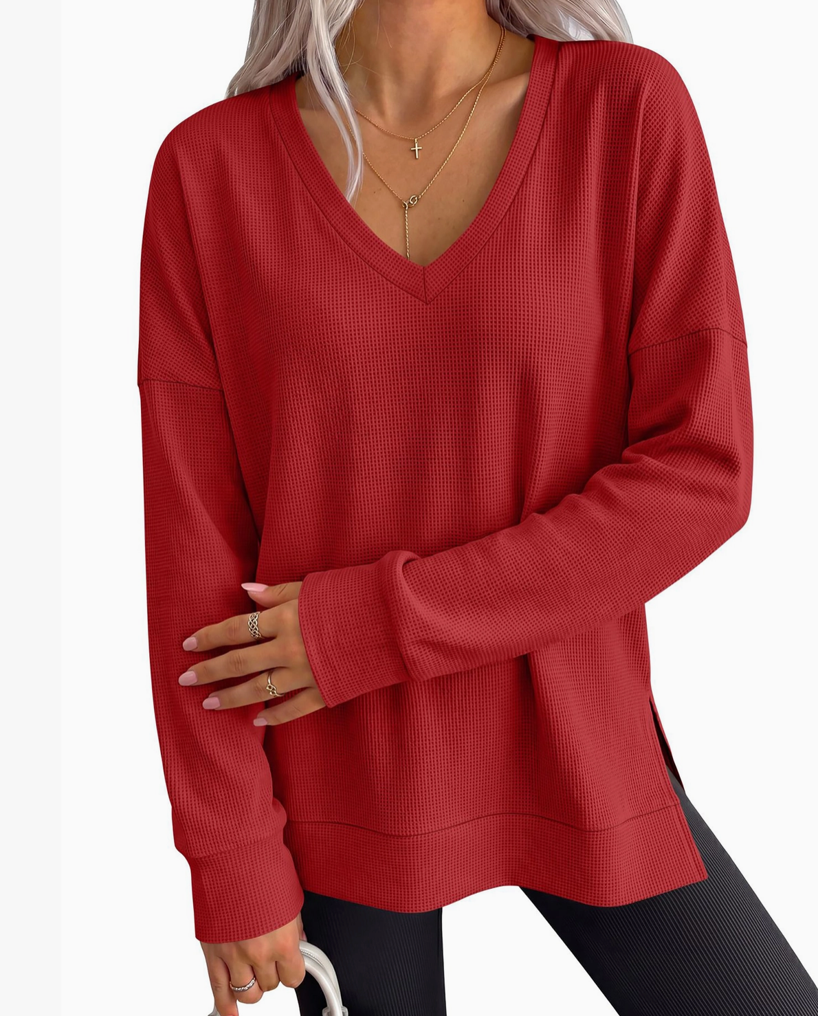 Oversized Waffle Knit Pullover