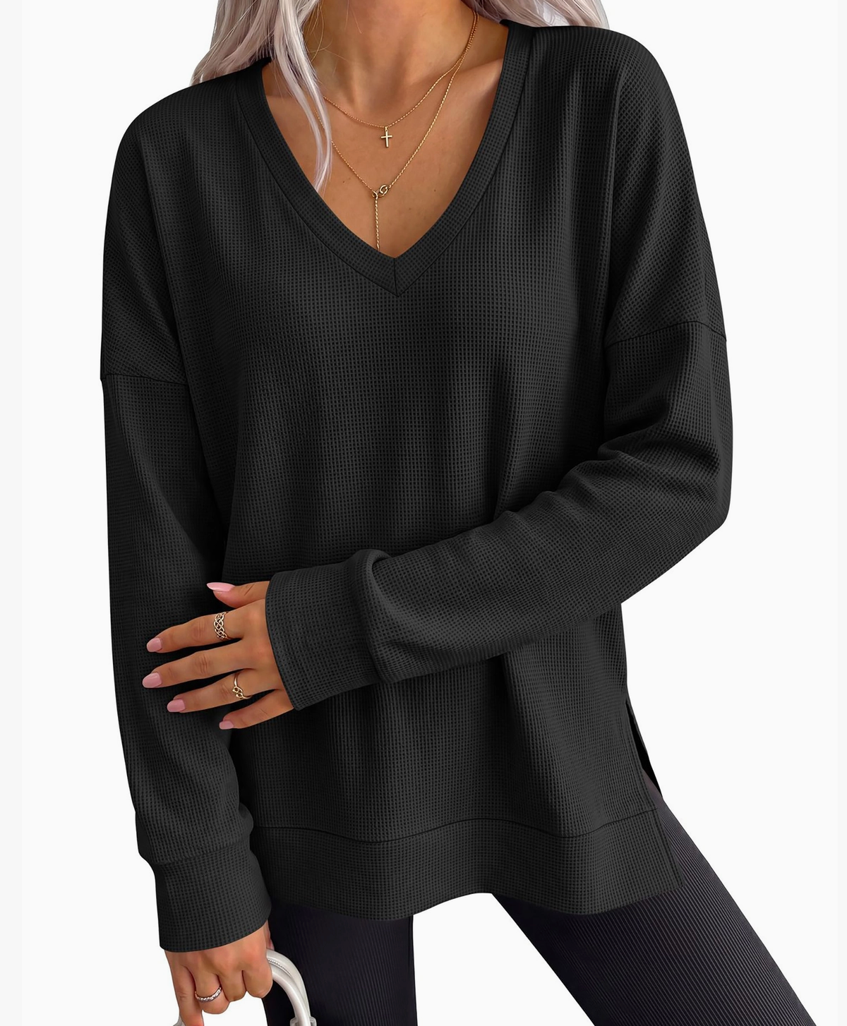 Oversized Waffle Knit Pullover