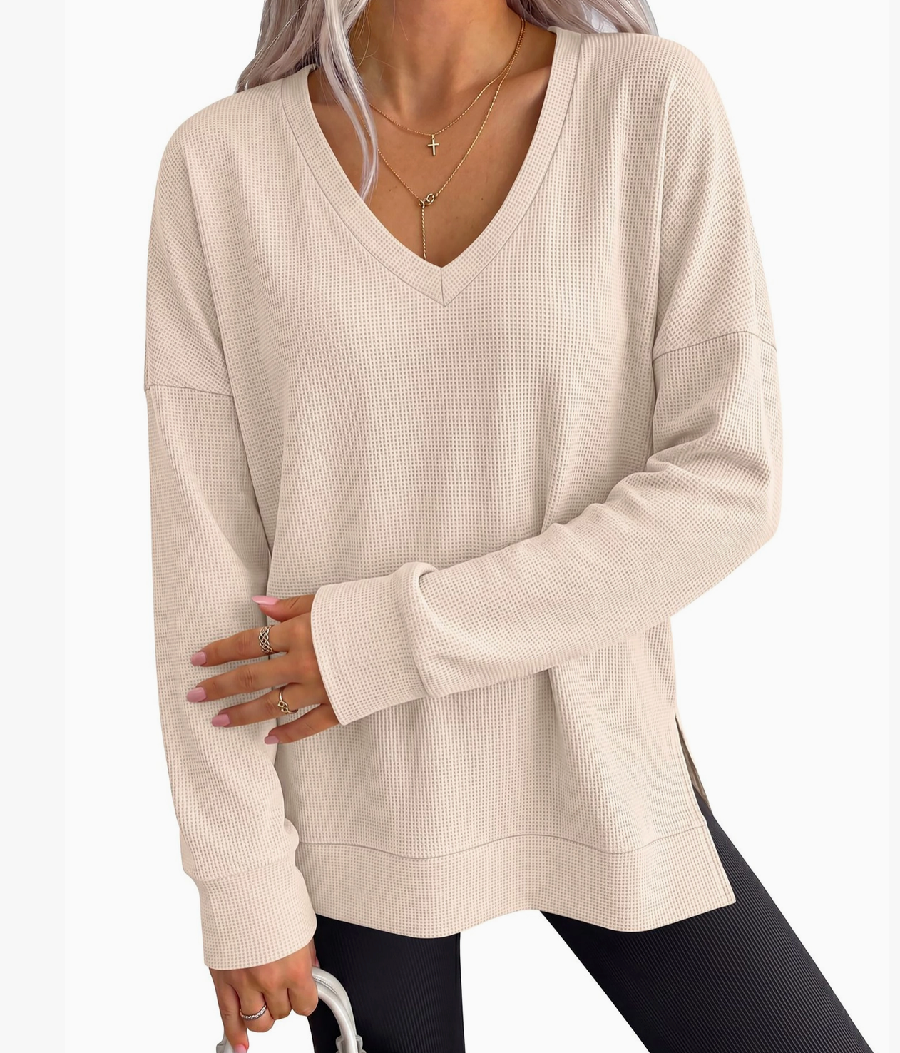 Oversized Waffle Knit Pullover