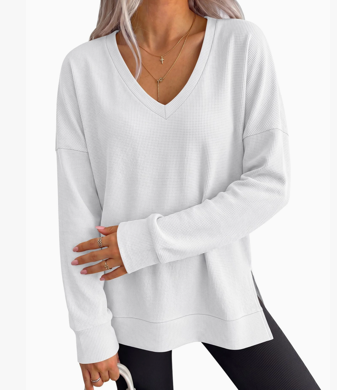 Oversized Waffle Knit Pullover