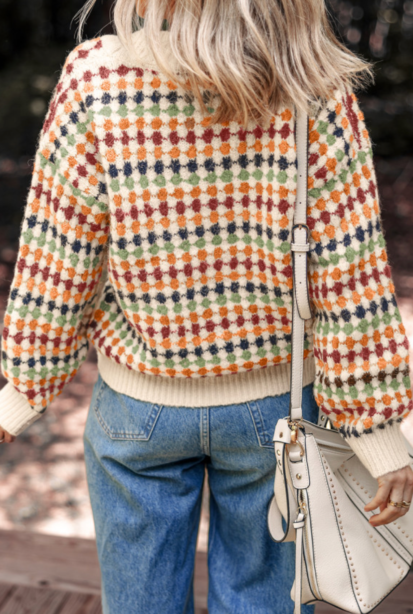 V Neck Sweater Cardigan