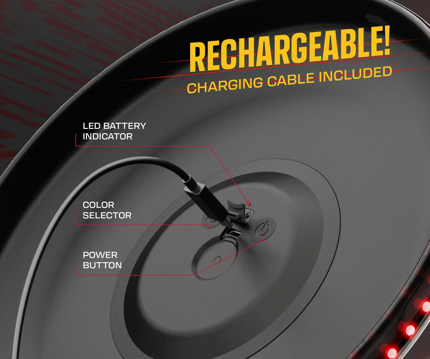 Rechargeable Light-Up, Motion Activated Frisbee