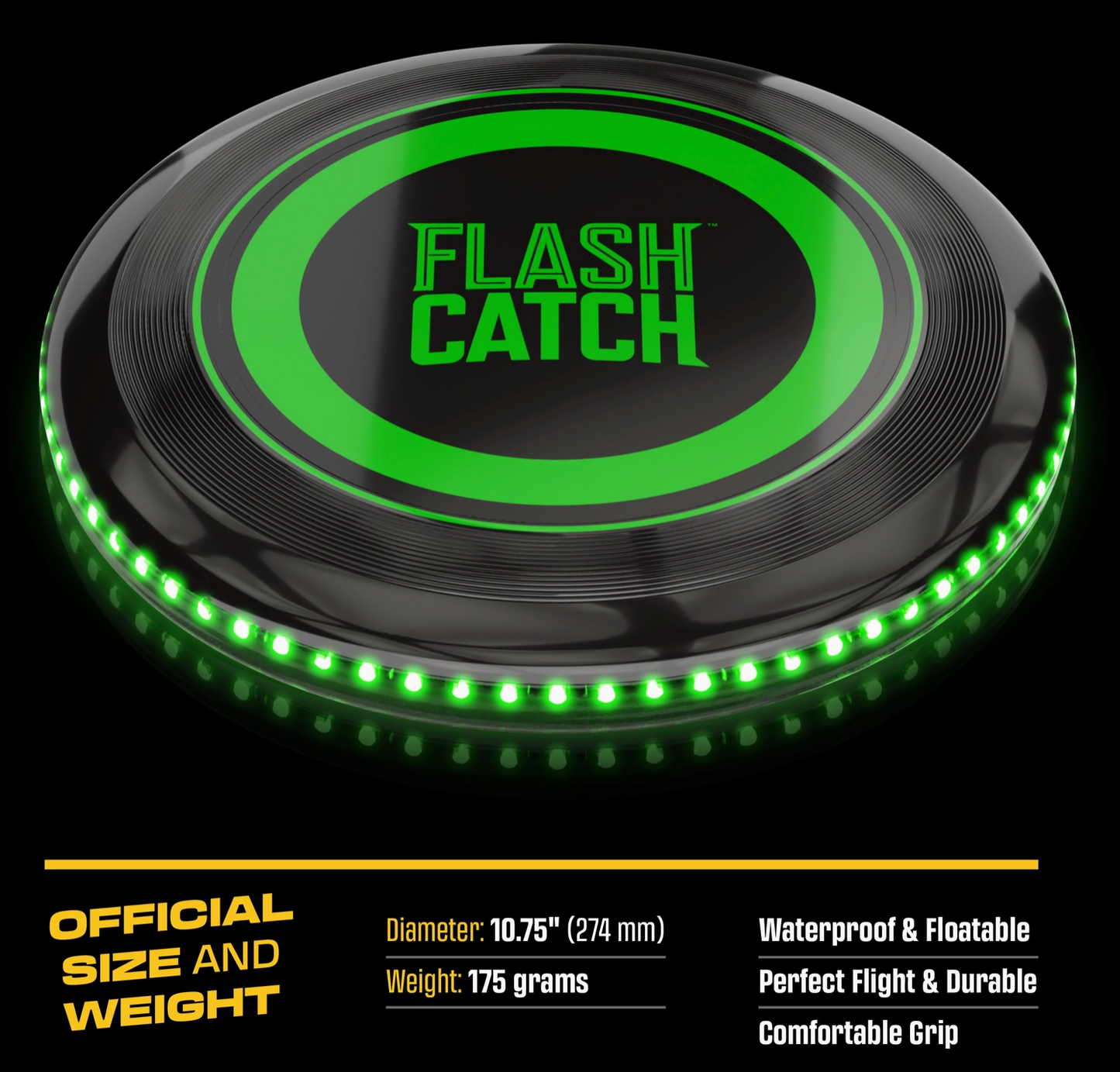 Rechargeable Light-Up, Motion Activated Frisbee