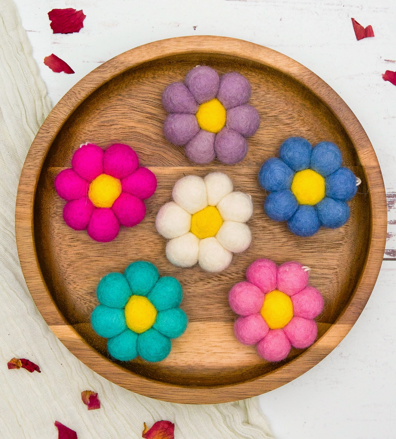 Wool Pet Toys / Fresheners - Flowers