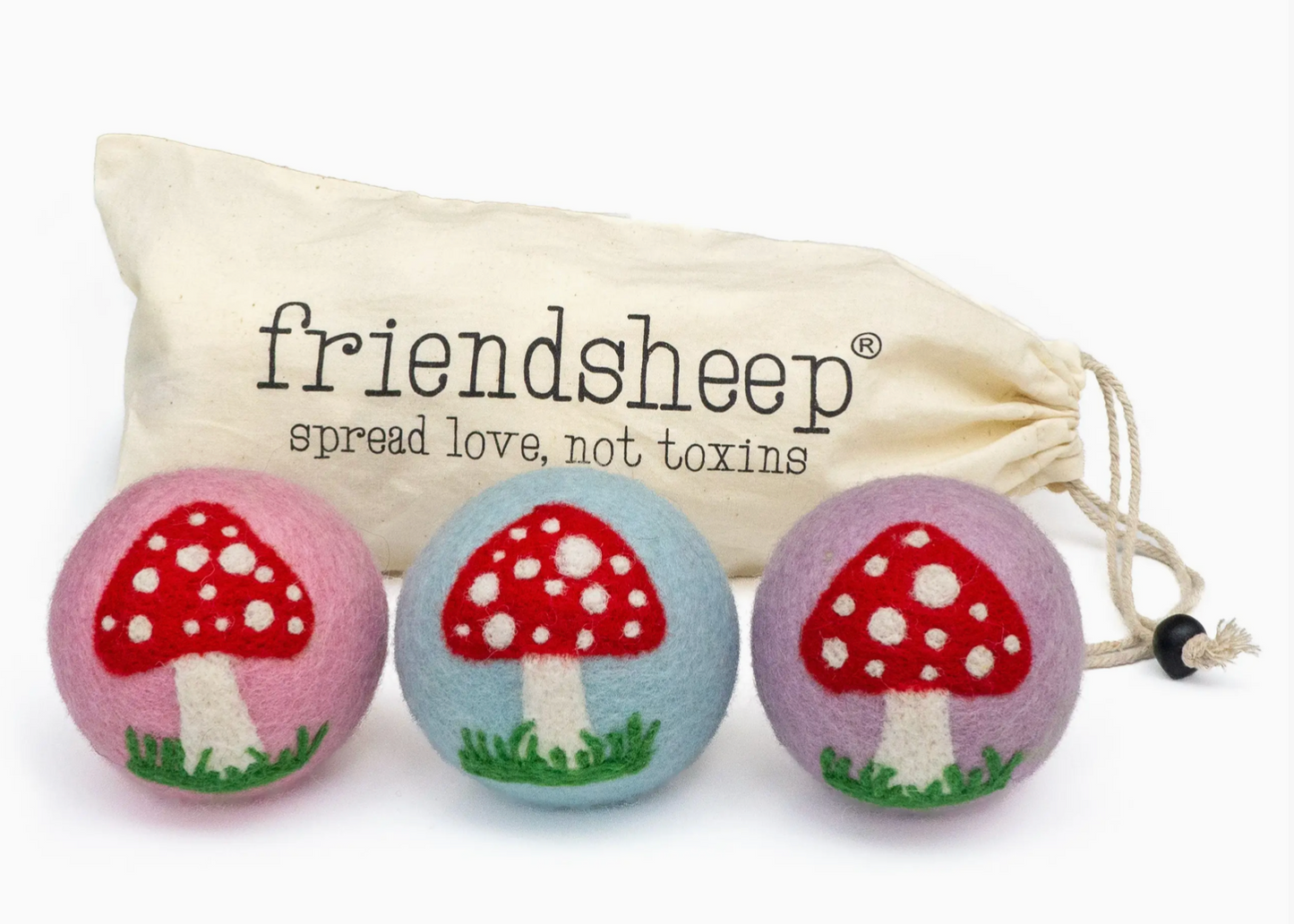 Wool Dryer Balls - Mushrooms