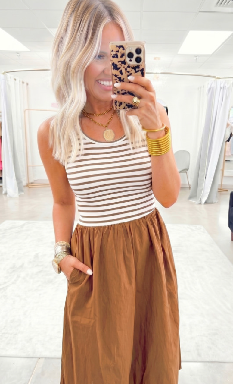 Striped Colorblock Dress