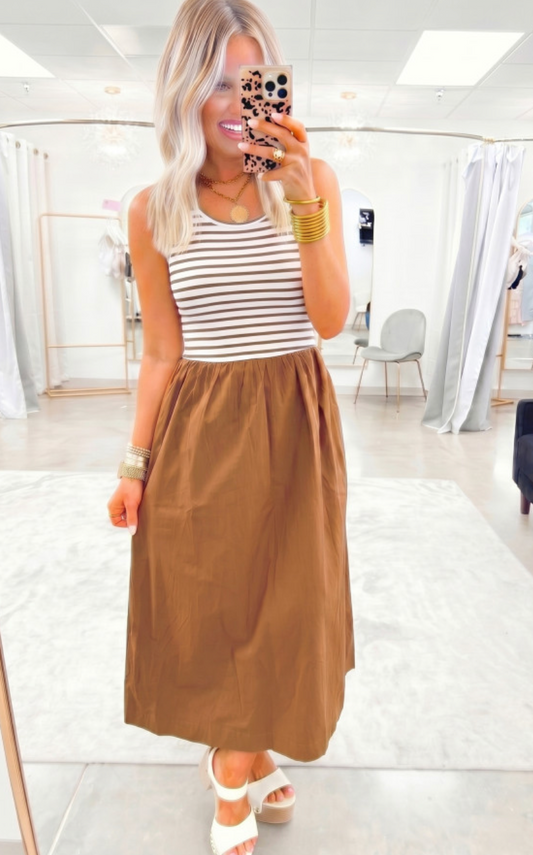 Striped Colorblock Dress