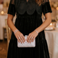 Lace Velvet Short Sleeve Mini Dress