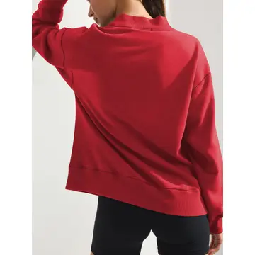 Mock Neck Loose Pullover