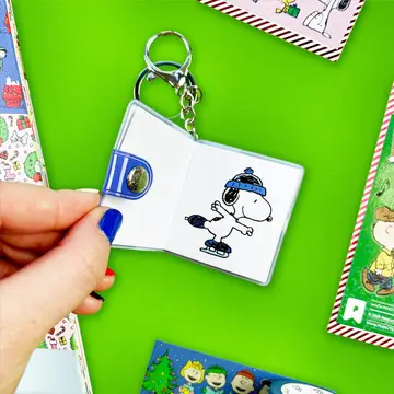 Sticker -Snowy Snoopy Mini Sticker Book Keychain