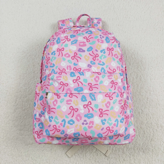 Backpack - Leopard Rainbow Bow