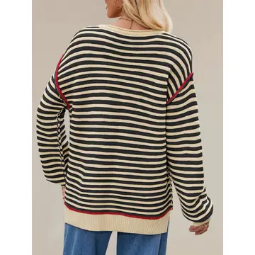 Striped Knitted Top