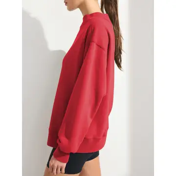 Mock Neck Loose Pullover