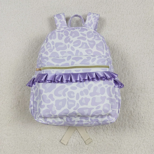 Backpack - Flower Purple Leopard