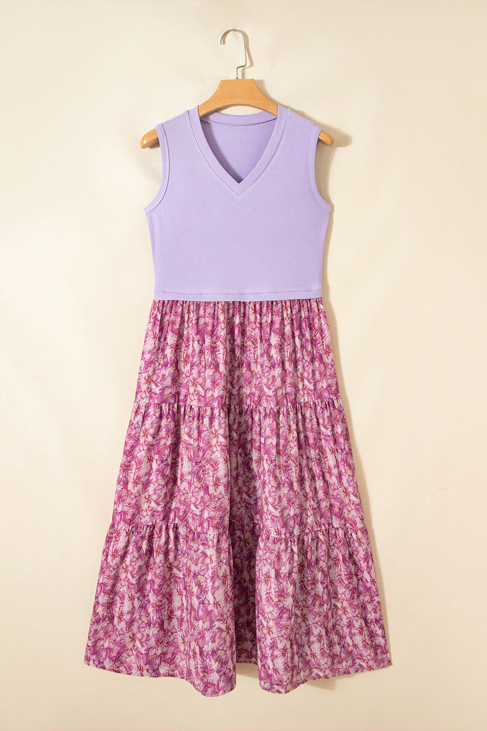 Ribbed V Neck Tank Dress